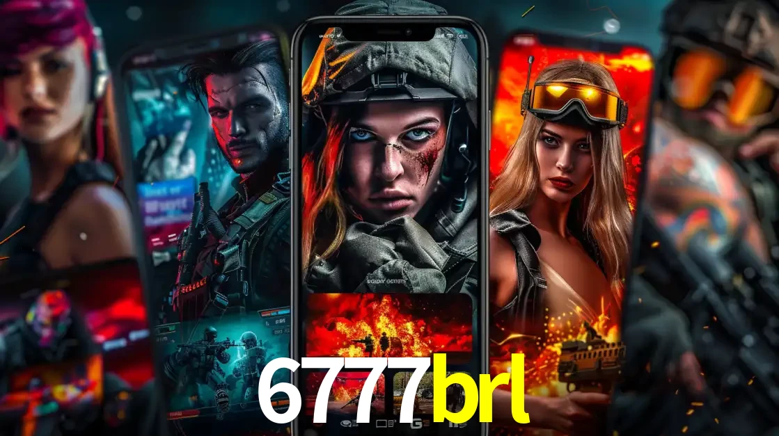 Montagem de telas de celular mostrando diversos personagens, masculinos e femininos, de um jogo de tiro, ilustrando a diversidade de equipes de e-sports para apostar no 6777brl.